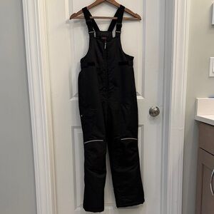 Swiss Tech Kids Size Large Black Bib Snowpants with Reflective Accents